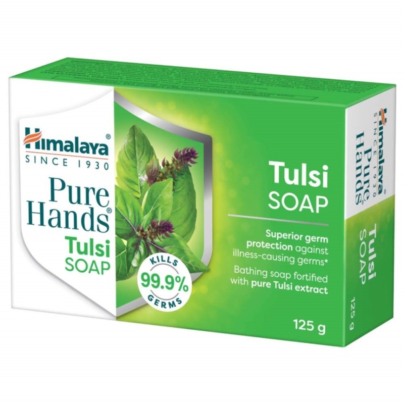 Himalaya Pure Hands Tulsi Soap, Each- Kills 99.9% Germs, Grade 1 Soap