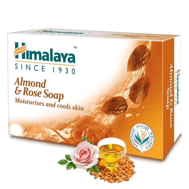 Himalaya Almond & Rose Soap, Each, Moisturizes & Cools Skin 125g