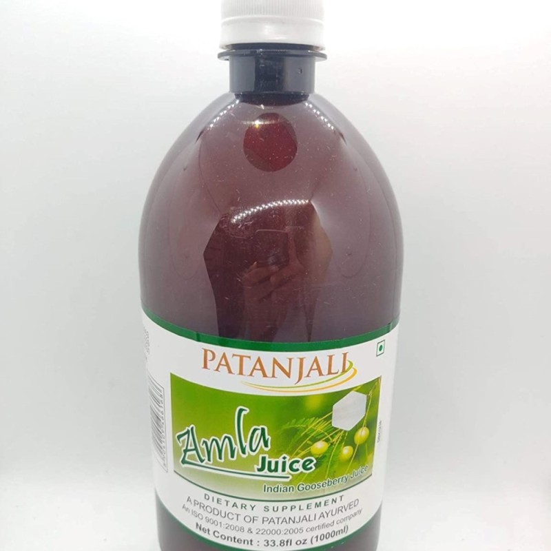 Patanjali Amla Juice, Bottle, Natural &Amp; 100% Ayurvedic Juice 1ltr