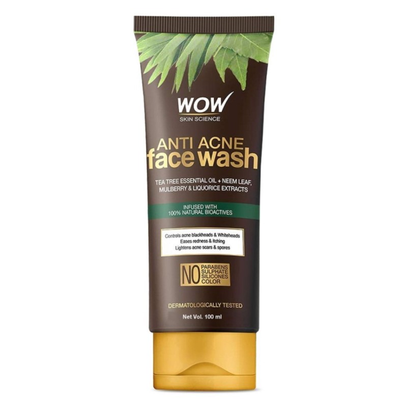 Wow Skin Science Anti Acne Face Wash - with Tea Tree Essential Oil