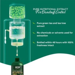 Wow Skin Science Green Tea and Tea Tree Anti-Dandruff Shampoo - Helps