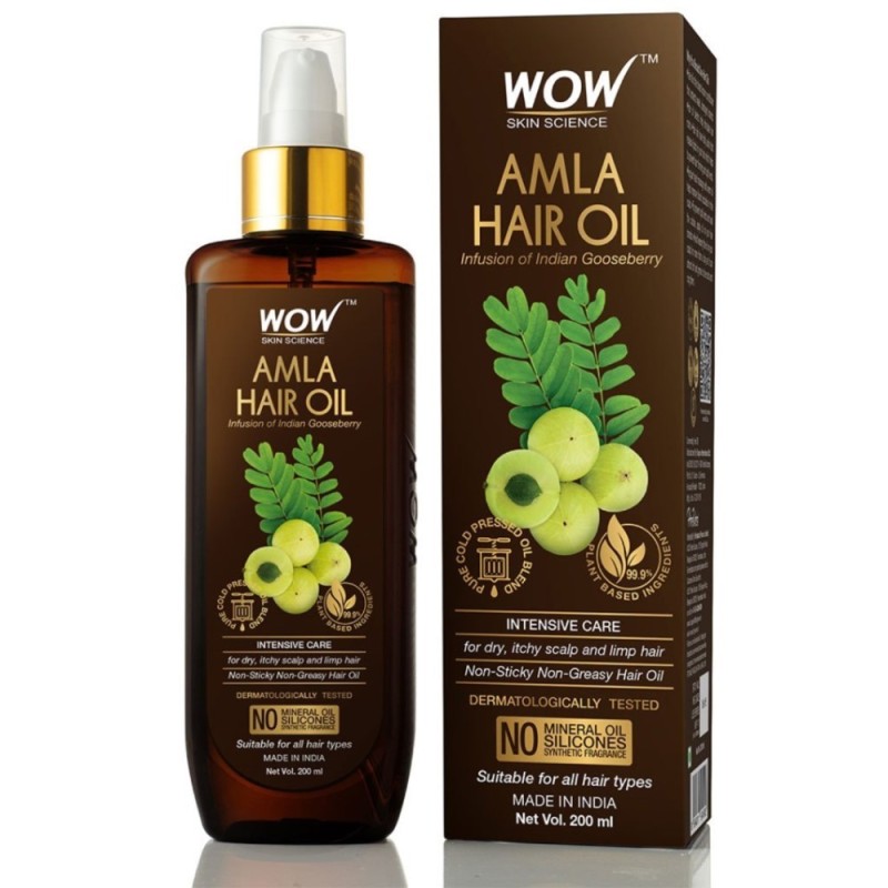 Wow Skin Science Amla Hair Oil - Infusion of Indian Gooseberry