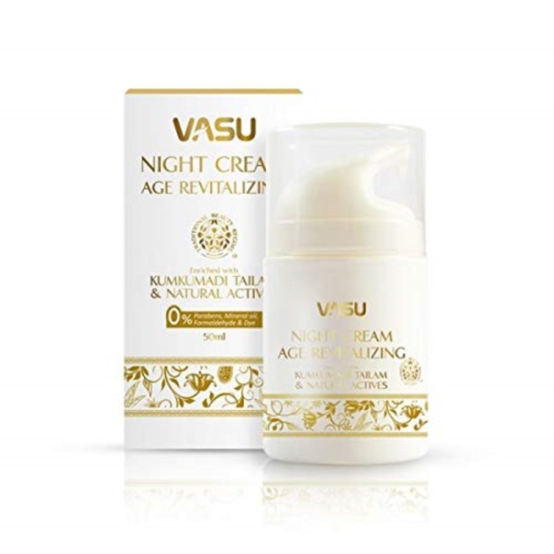 Vasu Age Revitalizing Night Cream - Enriched with Kumkumadi Tailam