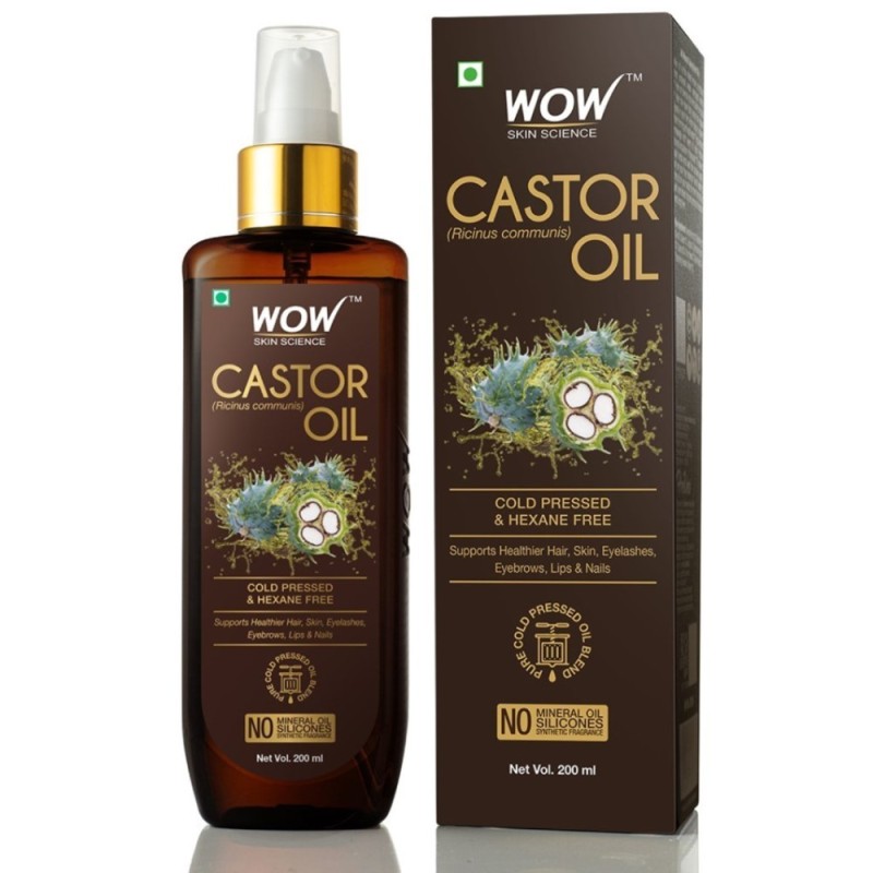 Wow Skin Science Castor Oil - Cold Pressed & Hexane Free, Supports