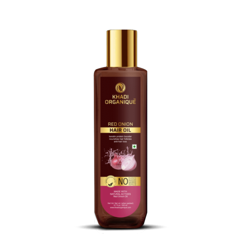 Khadi Organique (Oil) Red Onion Hair Oil - Keratin Protein Booster