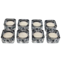 Satvik Tealight Candle Holder, Clear Glass Holder for Home Decor