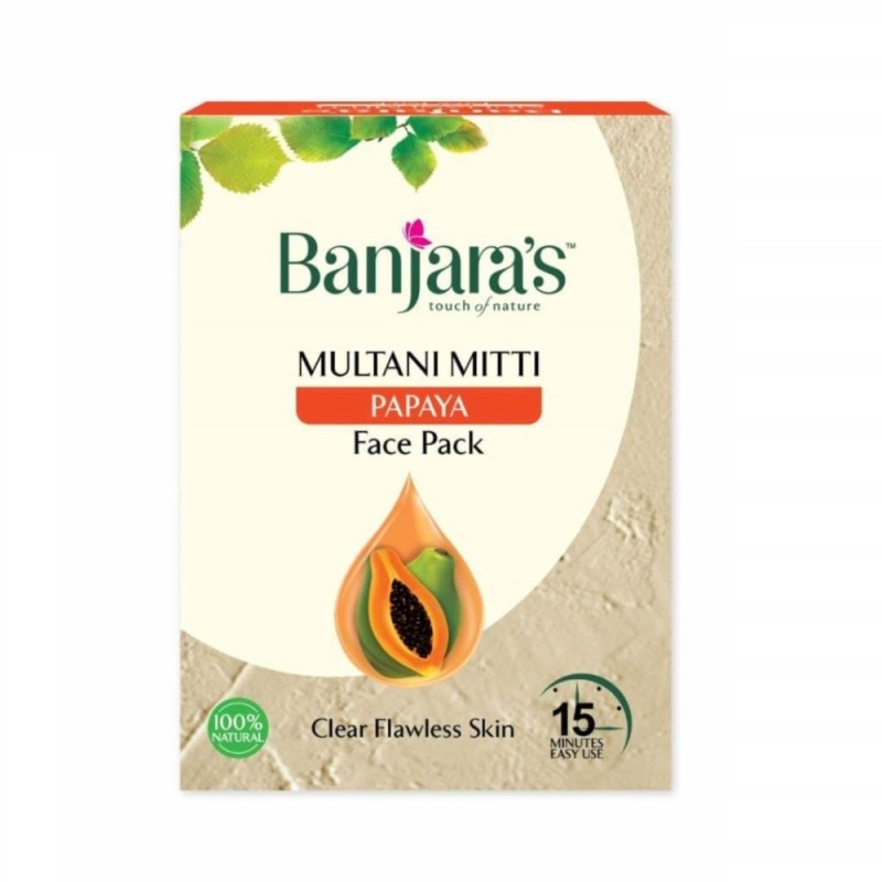 Banjara's Multani Mitti Papaya Face Pack - Clear Flawless Skin 100g