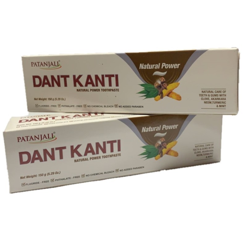 Patanjali Dant Kanti Natural Power Toothpaste, (Pack of 2), Each 150g