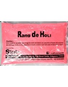 Rang De holi Color Powder (Gulal), 600g (6 Colors). 100g packets of red, pink, green, yellow, orange & blue.