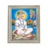 Satvik Lord Hanumanji Designer Wooden White Photo Frame for Pooja