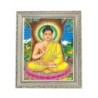 Satvik Lord Buddha Designer Wooden White Photo Frame (1), Religious