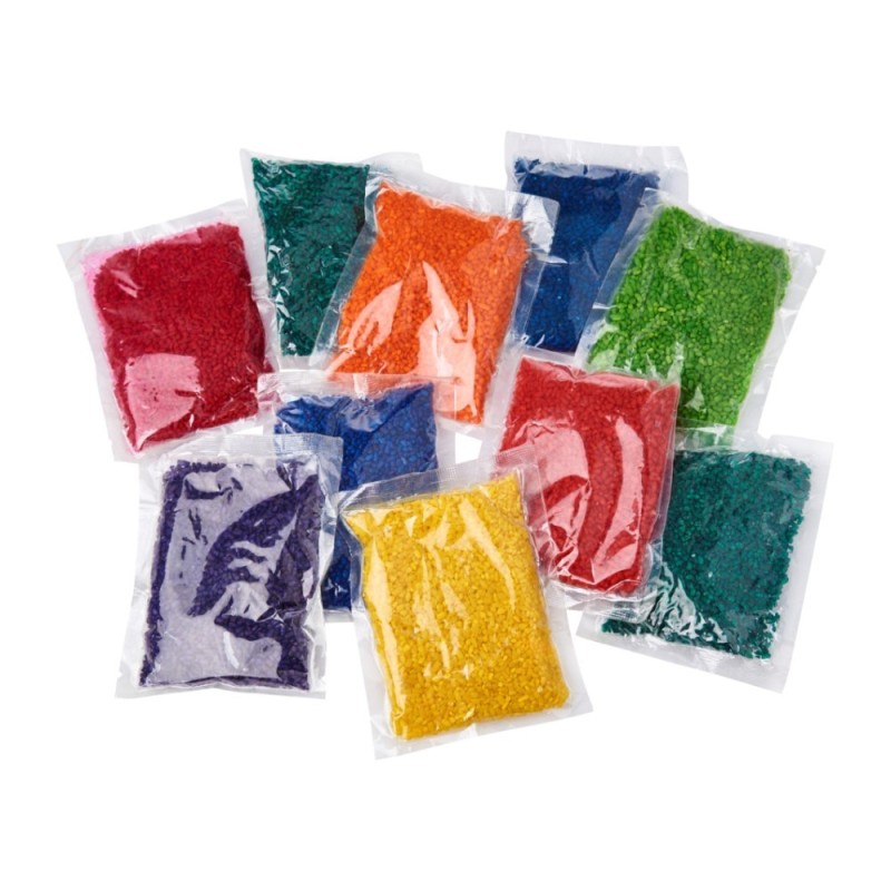 Satvik Colorful Rice for Rangoli Kolam, Set of 10 Colors for Party