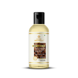 Khadi Organique Sweet Almond Oil - for Hair, Nails & Skin, 100% Cold