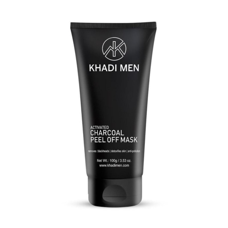 Khadi Men Activated Charcoal Peel Off Mask - Removes Blackheads