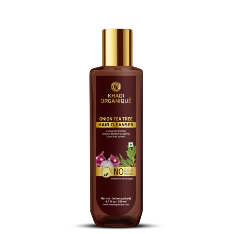 Khadi Organique Onion Tea Tree Hair Cleanser - Unclogs Hair