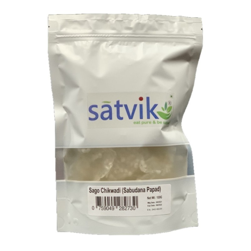 Satvik Sago Chikwadi (Sabudana Papad) - Ready to Fry 100g