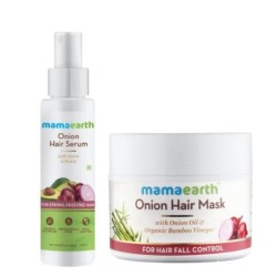Mamaearth Combo of Onion Hair Mask, & Onion Hair Serum 100ml