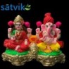 Pair of Goddess Lakshmi and Lord Ganesh Murti (Seated Together)