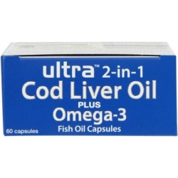 Vitabiotics Ultra Cod Liver Oil Plus Omega-3, 60 Capsules