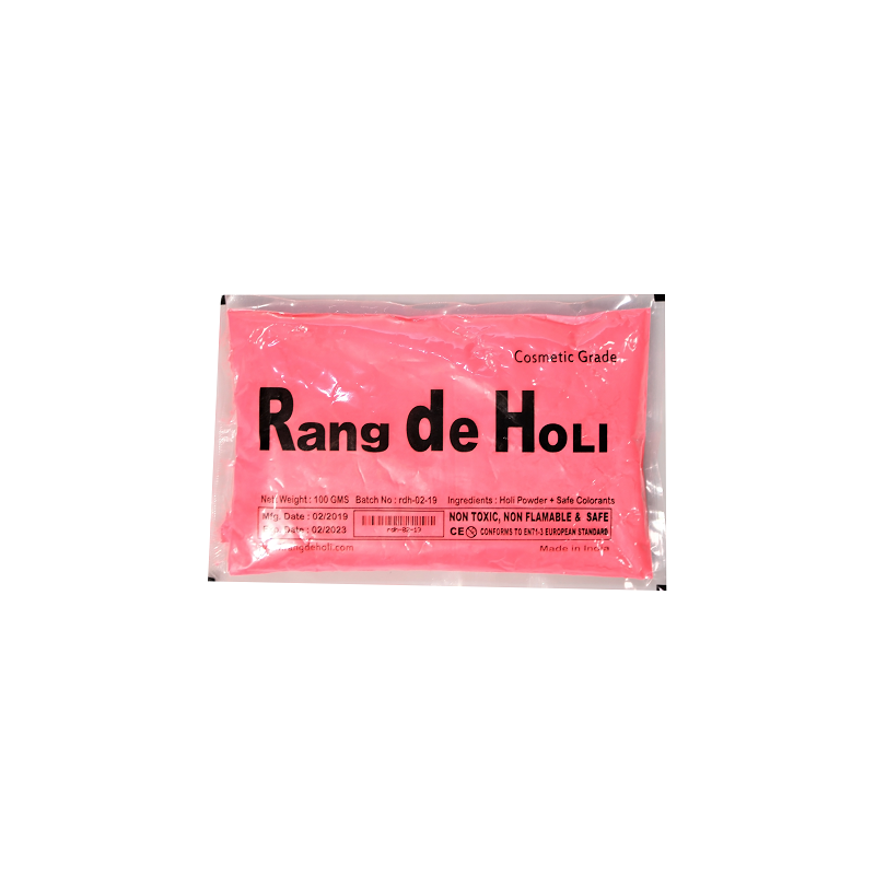 Satvik Rang De Holi Pink Gulal 2 Packs of color, (100gm each). Gender Reveal Pink Color, Cosmetic Grade Color and Non Flammable