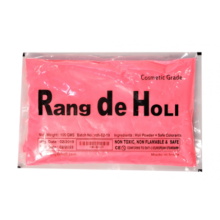 Satvik Rang De Holi Pink Gulal 2 Packs of color, (100gm each). Gender Reveal Pink Color, Cosmetic Grade Color and Non Flammable