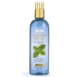Wow Skin Science Cool Mint Hair Oil - with Comb Applicator - Non