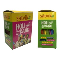 Satvik Holi Ke Rang Holi Color Powder (Gulal) Powder (5 Colors)