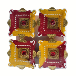 Colorful Clay Diyas (13) For Festivals or Prayers