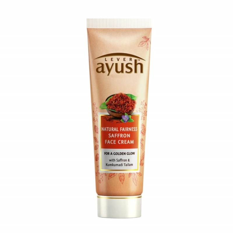 Lever Ayush Natural Fairness Saffron Face Wash, for a Golden Glow 80g