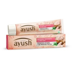 Lever Ayush Whitening Toothpaste with Rock Salt, Pack of 2 ( Each)