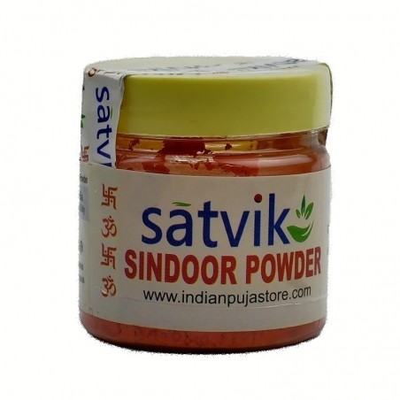 Satvik Natural Sindoor Powder (Orange) for Pooja and Prayer, 50gm