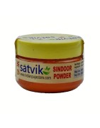 Satvik Natural Sindoor Powder (Orange), 25g. Used by married Indian women