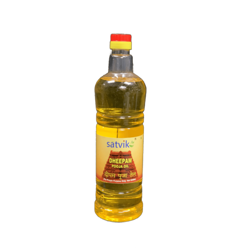 Satvik Dheepam Pooja Oil, Blend of 5 Oils, Lamp Oil for Prayer