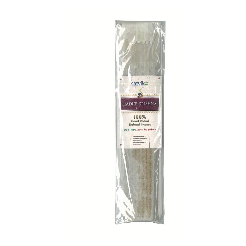 Satvik Radhe krishna Incense Sticks (Agarbatti for prayer). 100% Hand rolled Natural Insence Pure Made from No Charcoal, No Che Satvik Radhe krishna Incense Sticks (Agarbatti for prayer). 100% Hand rolled Natural Insence Pure Made from No Charcoal, No Che