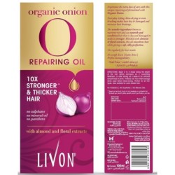 Livon Organic Onion Repairing Serum Oil for Stronger & Thicker Hair
