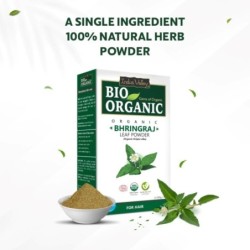 Indus Valley Bio Organic Bhringraj Powder Eclipta Alba for Hair 100g