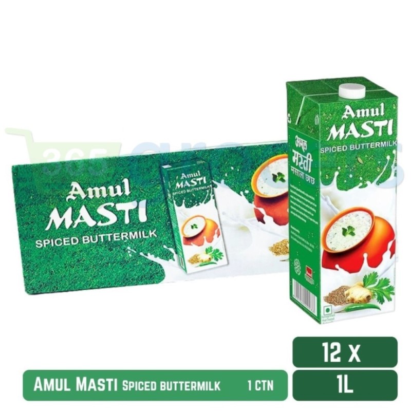 Amul Masti Buttermilk Carton Packed in a Pack 12 X Carton 1l