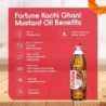 Fortune Premium Kachi Ghani Pure Mustard Oil, / Pet Bottle 1 Litre