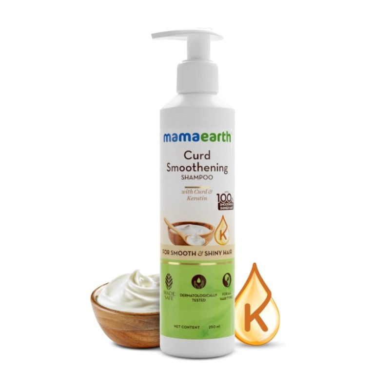 Mamaearth Curd Smoothening Shampoo for Women and Men; with Curd