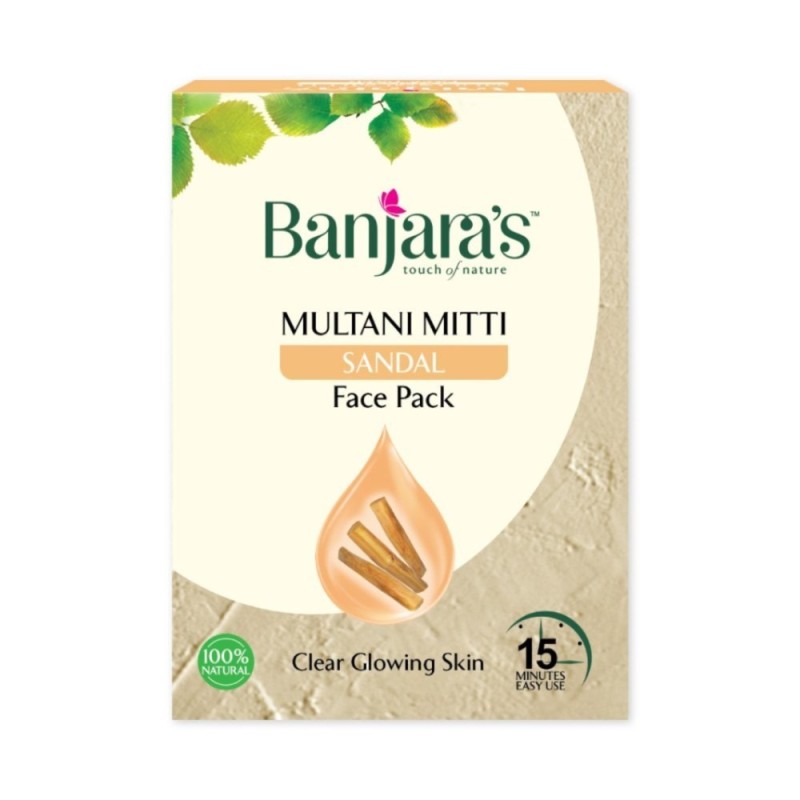 Banjara's Multani Mitti + Sandal Face Pack Powder 100 Gm