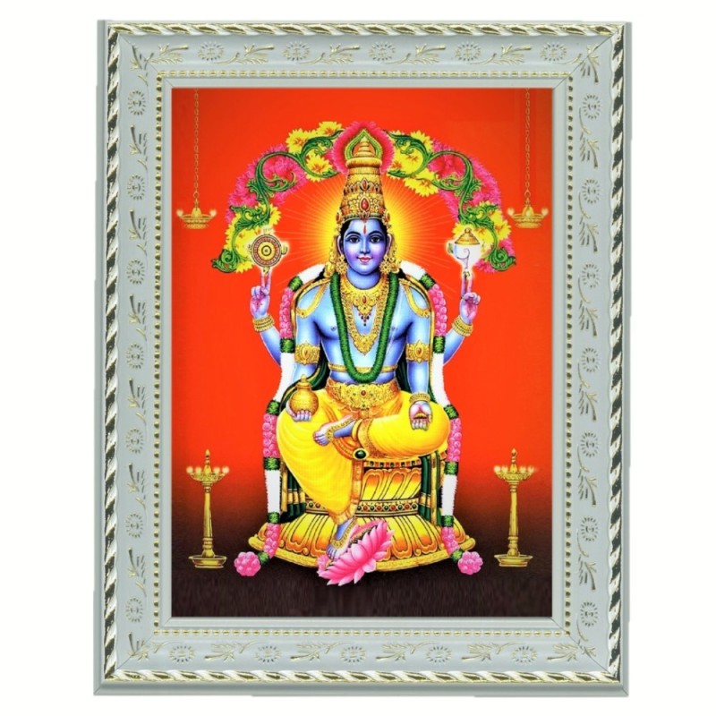 Satvik Sri Dhanvantri Dev, God of Health and Ayurveda Designer White