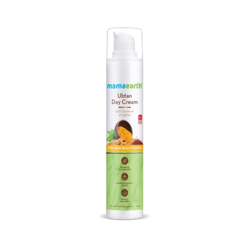 Mamaearth Ubtan Day Cream with SPF 30, with Turmeric & Saffron