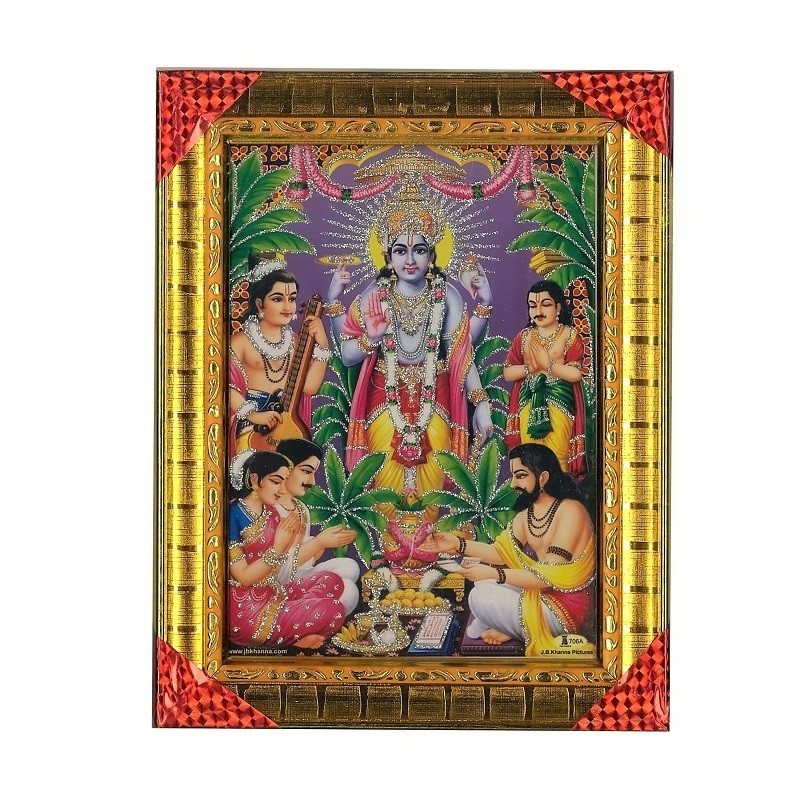 Lord Satyanarayan Swamy Vishnu 1 Photo frame For Prayer
