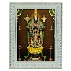 Satvik Lord Tirupati Balaji, Srinivasa, Venkateswara Designer White