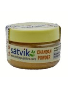 Satvik Chandan Powder (Sandalwood) for God Poojan. Contains 25g. Chandan powder is an important puja item.