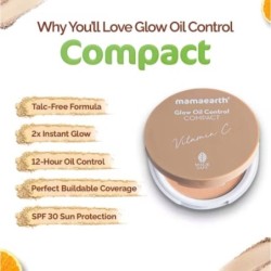 Mamaearth Glow Oil Control Compact SPF 30 with Vitamin C & Turmeric