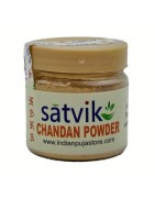 Satvik Chandan (Sandalwood) Powder for God Poojan (Prayer). Contains 50g. Chandan powder is an important puja item.