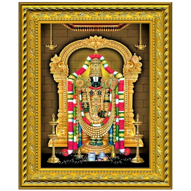 Satvik Lord Tirupati Balaji, Srinivasa, Venkateswara Designer Golden