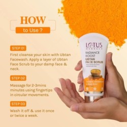 Lotus Herbals Radiance Boost Ubtan Face Scrub Turmeric, Sandalwood