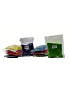 Satvik Colorful Rice for Rangoli Design, Set of 5 packets (500g) For Party & Festivals